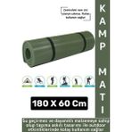 Dayanıklı Kamp Outdoor Yoga Pilates Su Geçirmez Hafif 12 mm Kalın Köpük 180 x 60 cm Askeri Haki Mat - Çok Renkli