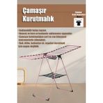 Dayanıklı Metal Çamaşır Kurutmalık, Pratik ve Şık Tasarım - Ahşap - Bej - Seçenek 1