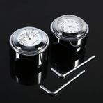 [Dayanıklı Motosiklet Gideri Montaj Saati Ve Termometre Saati + su Geçirmez Kadran + Alüminyum Alaşım inşaatı + 7/8 "ila 1" Boyut + Motosikletler Için Evrensel uyum]