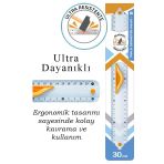 Dayanıklı Plastik Cetvel 30 Cm 1 Paket Plastik Cetvel Şeffaf Geometri Çizim Cetveli Kavraması Kolay Cetvel Okul Sınıf