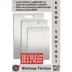 Dayanıklı Sağlıklı Hijyenik Sebze Meyve Et Leke Tutmaz Kolay Temizlenir Çelik Kesme Tahtası 3'lü Set