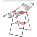 Dayanıklı ve Katlanabilir Metal Çamaşır Kurutmalığı, Pratik Kullanım Sağlar. - Ahşap - Seçenek 1