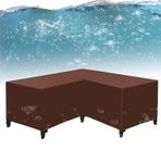 Dayanıklı ve Mobilya Sandalye Örtüsü 286x286x82 cm Veranda Mobilya Kapakları Su Geçirmez Ağır Oxford Kumaş Kapak L Şekilli Bahçe Mobilyaları Örtüsü Köşe Kanepe Su Geçirmez Havalandırma ile