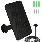DaybreakAura Blink Outdoor 4 (4. Nesil) için 6W Güneş Paneli Şarj Cihazı, 13ft Su Geçirmez Şarj Kablosu, Su Geçirmez Kauçuk Fiş, 360 ° Ayarlanabilir Montaj ve Mikro USB ve Tip-C Bağlantı Noktası ile Güneş Paneli