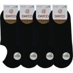 Dayco Bayan Premium Bambu Sneakers Görünmez Spor Çorap 4'lü Siyah