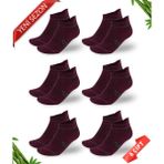 Dayco Dikişsiz Kulaklı Bambu Süper Patik Çorap - 47 - 50 - Bordo