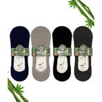 Dayco Erkek 4Lü Bambu Babet Çorabı Siyah/Lacivert/Gri/Füme