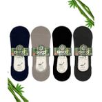 Dayco Erkek Bambu Premium Babet Çorap 4'lü Set Siyah/lacivert/gri/füme - 40 - 45 - Mavi - İndigo