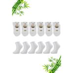 Dayco Kadın Beyaz Burnu Dikişsiz Premium Bambu Çorap 6Lı