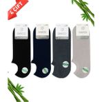 Dayco Premium Bambu Dikişsiz Sneakers Görünmez Spor Çorap 4'lü Karışık Paket - Çok Renkli - 41 - 45