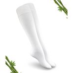 Dayco Premium Beyaz Renk Kadın Dikişsiz Bambu Dizaltı Çorap (Teni Göstermeyen Çorap) - 390-Byz - (1 Çift)