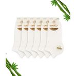 Dayco Premium Dikişsiz Kadın Bambu Patik Çorap 6Lı Beyaz Set