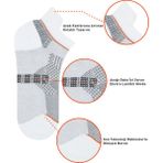 Dayco Premium Dikişsiz Kulaklı Bambu Süper Patik Çorap - 35 - 38 - Beyaz - Siyah - Gri Melanj