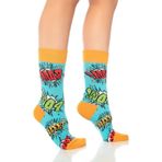 Dayco Premium Dikişsiz Unisex Comics Desenli Renkli Soket Çorap
