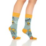 Dayco Premium Dikişsiz Unisex Lets Go Desenli Renkli Soket Çorap
