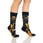 Dayco Premium Dikişsiz Unisex Müzik Desenli Renkli Soket Çorap