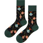 Dayco Premium Dikişsiz Unisex Yeşil Hediye Desenli Renkli Soket Çorap