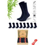 Dayco Premium Dikişsiz Yazlık Bambu Soket Çorap 8li Set Kraft Kutulu Lacivert