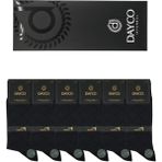 Dayco Premium Dikişsiz Yazlık Erkek Bambu Soket Çorap 6'lı Set Kutulu Jakarlı Siyah - 10201 - 41-44 - Siyah - Grimelanj - 41 - 45