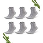 Dayco Premium Yazlık Grimelanj Renk Dikişsiz Erkek Bambu Yarım Konç Çorap 6Lı Set