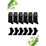 Dayco Premium Yazlık Siyah Renk Dikişsiz Erkek Bambu Yarım Konç Çorap 6Lı Set