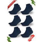 Dayco Socks Bambu Erkek Dikişsiz Premium Patik Lacivert Çorap 6'lı Set