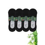 Dayco Socks Erkek Bambu Dikişsiz Premium Babet Çorap 4'lü Set Antrasit