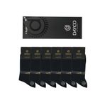 Dayco Socks Premium Dikişsiz Yazlık Erkek Bambu Soket Çorap 6'lı Jakarlı Set Kutulu - 10269-41-44