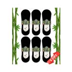 Dayco Socks Premium Erkek Siyah Babet Bambu Çorap 6'lı Set -41-45- C100SYH-6