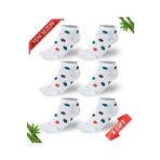 Dayco Socks Premium Sim Detaylı Puantiyeli Kadın Bambu Patik Çorap 6'lı Set - 10554
