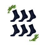 Dayco Socks Premium Yazlık Lacivert Renk Dikişsiz Erkek Bambu Yarım Konç Çorap 6'lı Set