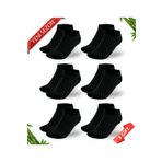 Dayco Socks Simli Nokta Desenli Siyah Renk Kadın Bambu Patik Çorap 6lı Set