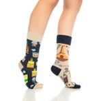 Dayco Unisex Fıçı Desenli Renkli Burnu Dikişsiz Soket Çorap - 35 - 38