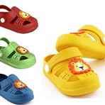 Daye BK1001 Kaydırmaz Aslan Desenli Sarı Çocuk Sandalet