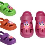 Daye BK1001 Kaydırmaz Baykuş Desenli Lila Çocuk Sandalet