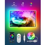 Daymeet LED Işıkları, TV/Monitör Arka Aydınlatma İçin 3 m USB Şerit, (32-60 inç) RGBIC, Uzaktan Kumanda ve Bluetooth Uygulama Kontrolü