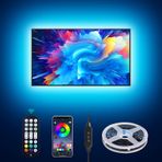 Daymeet TV LED Şeridi - 4M USB RGB LED Şerit TV Arka Işık Rengi 32-75 inç TV Led Aydınlatma için Uzaktan Uygulama Kontrollü Parti, TV, PC, Noel için Müzikle Senkronizasyon