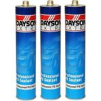 Dayson Extra Mastik Poliüretan Siyah Silikon Pu 280 ml Çelik Silikon Başlıklı Renk Siyah 3 Adet