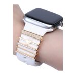daystar Watch Series 5-6-7-8-9-10-Se-38mm-40mm-42mm-44mm-45mm-49mm Taşlı Akıllı Saat Kordon Süsü Charm