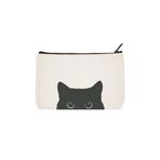 daystore Clutch Cat Baskılı Bez Makyaj Çantası
