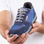 Daytex Mekap Rmk-10 S1 Rover Blue - Mavi Süet Çelik Burunlu ve Kevlar Ara Tabanlı Spor Iş Ayakkabısı - Mavi - Beyaz
