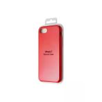 Daytona Apple 7/8 Uyumlu Silikon Ultra Slim Mikrofiber Astarlı Açık Kırmızı Cep Telefonu Kılıfı