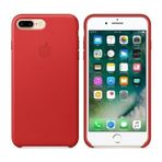 Daytona Apple iPhone 7/8 Plus Kırmızı Deri Cep Telefonu Kılıfı
