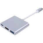 Daytona CF01 Macbook Uyumlu 4K Full HD 1080P Type C To 3 Portlu HDMI USB 3.0 PD Çevirici Hub Adaptör
