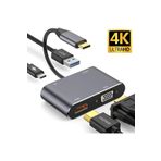 Daytona CF02 4 in 1 Macbook Uyumlu Type-C to 4K HDMI/VGA/PD Şarj/Usb 3.0 Hub Adaptör