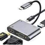 Daytona Cf02 Macbook Uyumlu Type-C™ To 4K Hd 1080P Hdmı/Vga/Pd Şarj/Usb 3.0 4In1 Çevirici Hub Adaptör
