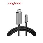 Daytona CH-01 Type-C to 4K Ultra Full HD HDMI Usb-C 2 m Tak Çalıştır Görüntü Aktarım Kablosu