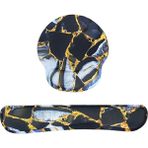 Daytona Desenli Ergonomik Oyuncu Gaming Mouse Pad ve Bilek Desteği Set - Siyah