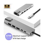 Daytona FC04 Macbook Uyumlu Type-C™ To 4K HDMI Tv Projeksiyon Ultra Hd 1080P 2* Type-C 2* USB 3.0 Ethernet Lan 6ın1 Çevirici Hub Adaptör