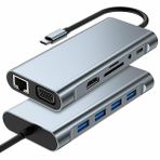 Daytona FC09 11in1 MacBook Uyumlu TYPE-C to 1*TYPE-C/1*RJ-45/1*HDMI/2*USB3.0/2*SD-TF/1*VGA Çevirici